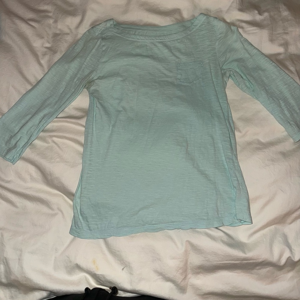 LOFT Seafoam Green Bateau Neck Top
